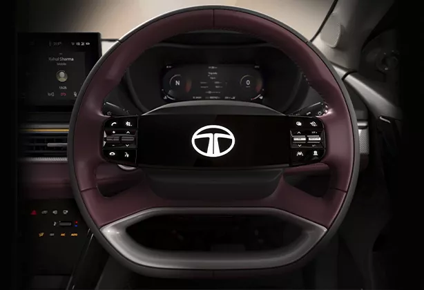 Digital-Steering-wheel-with-Illuminated-logo